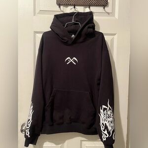 Warren Lotas Fast Reaper Charcoal Black Hoodie Size Medium